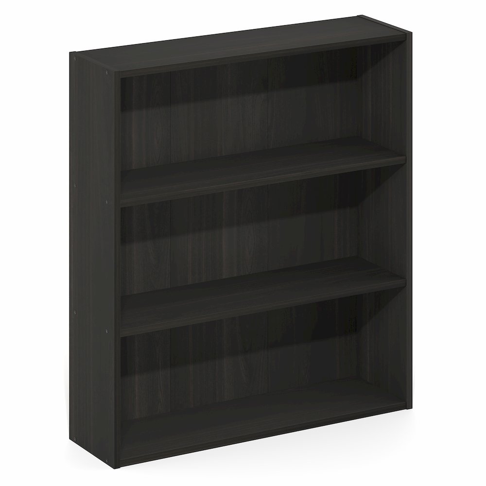 Basic 3-Tier Open Shelf Bookcase, Bookshelf, Storage Organizer, Espresso