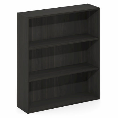 Basic 3-Tier Open Shelf Bookcase, Bookshelf, Storage Organizer, Espresso