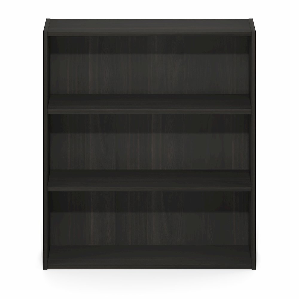 Basic 3-Tier Open Shelf Bookcase, Bookshelf, Storage Organizer, Espresso