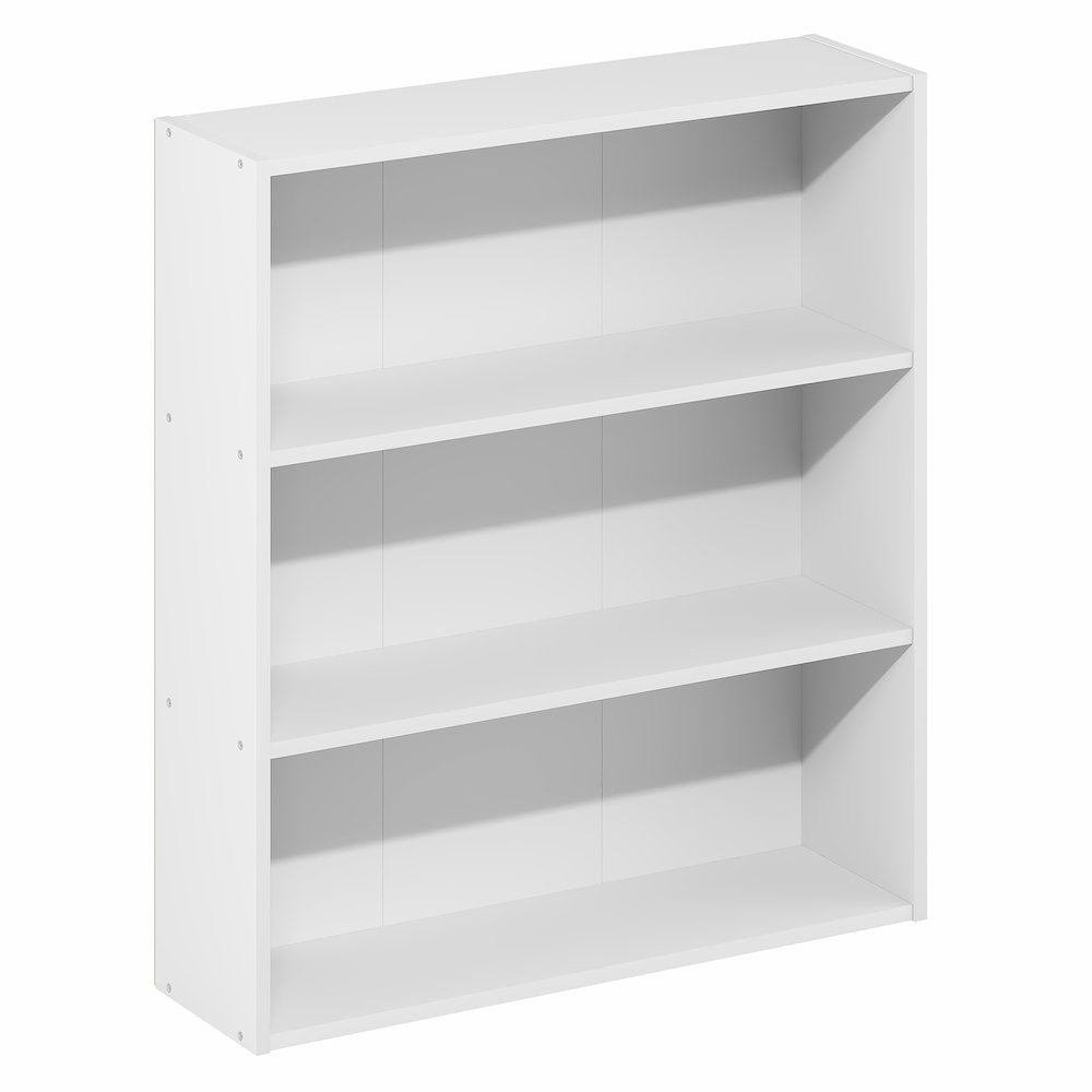 Basic 3-Tier Open Shelf Bookcase, Bookshelf, Storage Organizer, White