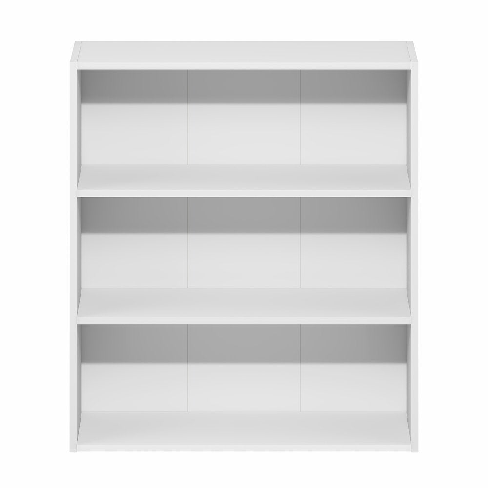 Basic 3-Tier Open Shelf Bookcase, Bookshelf, Storage Organizer, White