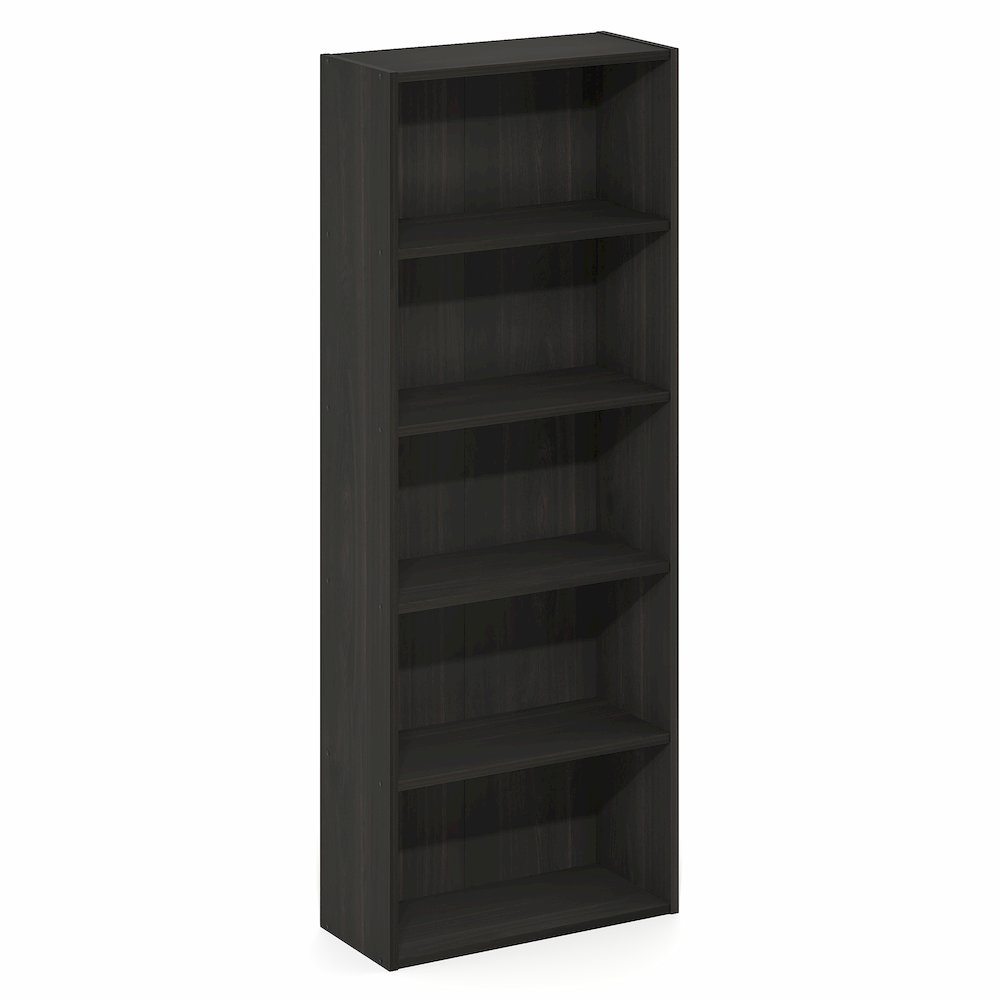 Basic 5-Tier Open Shelf Bookcase, Bookshelf, Storage Organizer, Espresso