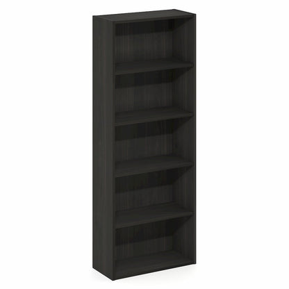 Basic 5-Tier Open Shelf Bookcase, Bookshelf, Storage Organizer, Espresso