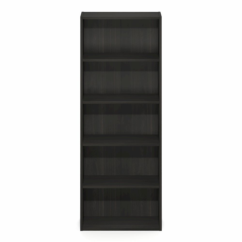 Basic 5-Tier Open Shelf Bookcase, Bookshelf, Storage Organizer, Espresso