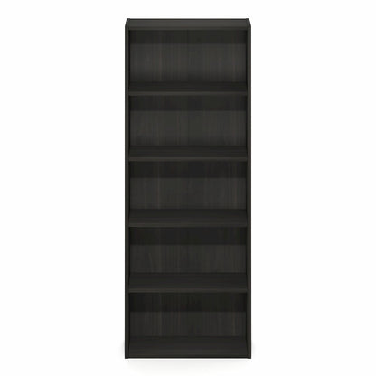 Basic 5-Tier Open Shelf Bookcase, Bookshelf, Storage Organizer, Espresso