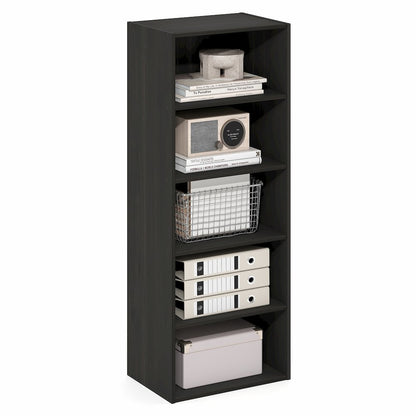 Basic 5-Tier Open Shelf Bookcase, Bookshelf, Storage Organizer, Espresso