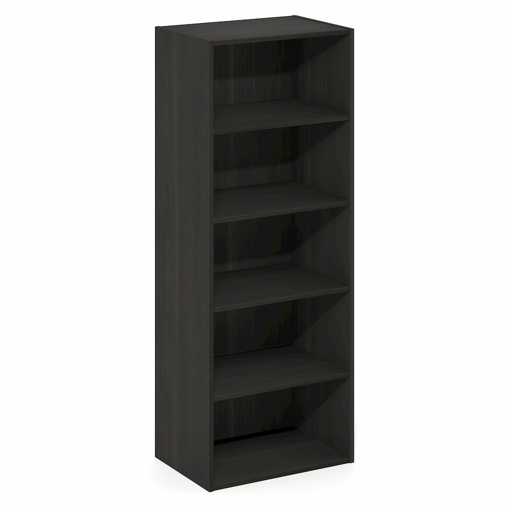 Basic 5-Tier Open Shelf Bookcase, Bookshelf, Storage Organizer, Espresso
