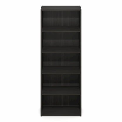 Basic 5-Tier Open Shelf Bookcase, Bookshelf, Storage Organizer, Espresso