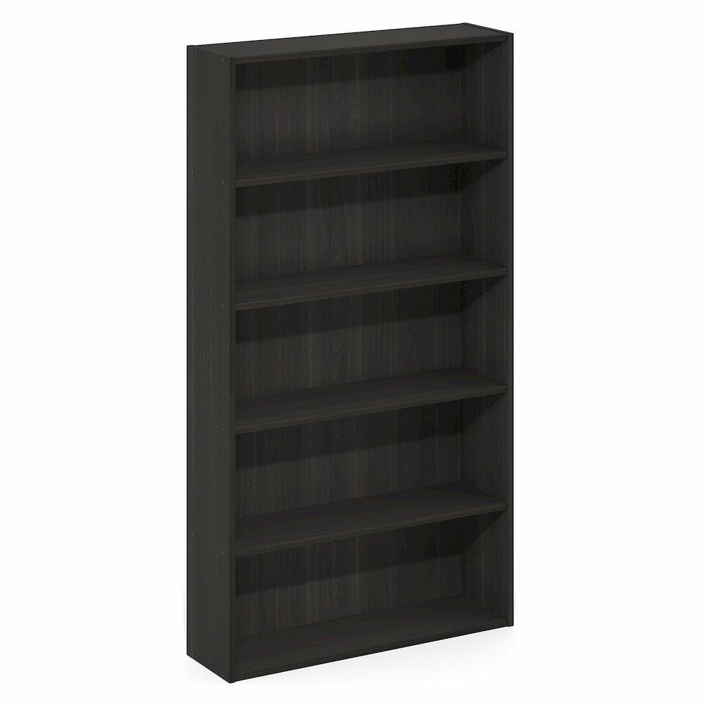 Basic 5-Tier Open Shelf Bookcase, Bookshelf, Storage Organizer, Espresso