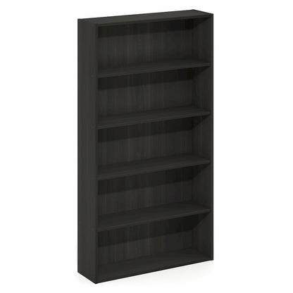 Basic 5-Tier Open Shelf Bookcase, Bookshelf, Storage Organizer, Espresso