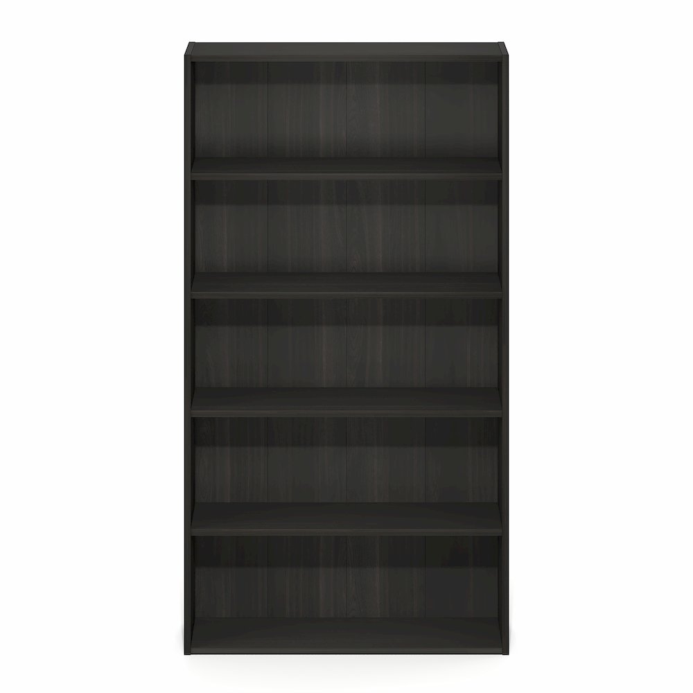 Basic 5-Tier Open Shelf Bookcase, Bookshelf, Storage Organizer, Espresso