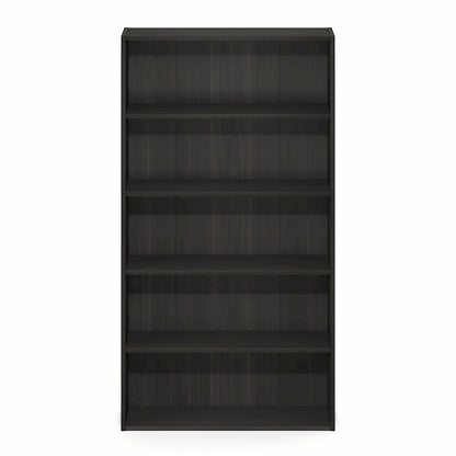 Basic 5-Tier Open Shelf Bookcase, Bookshelf, Storage Organizer, Espresso