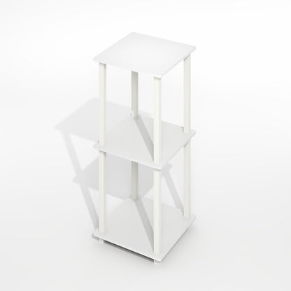 Simplistic End Table, Set of Two, Plain White/White