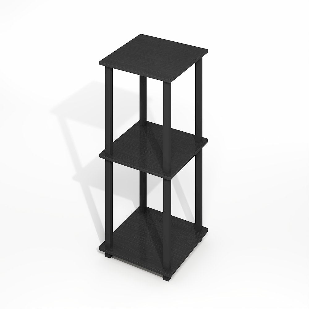 Simplistic End Table, Set of Two, Dark Americano/Black