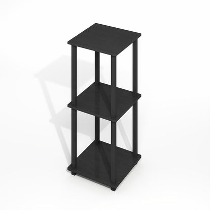 Simplistic End Table, Set of Two, Dark Americano/Black