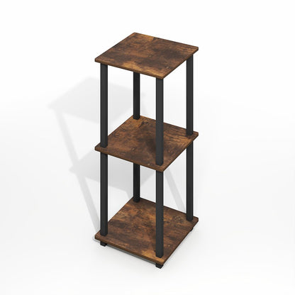 Simplistic End Table, Set of Two, Amber Oak/Black