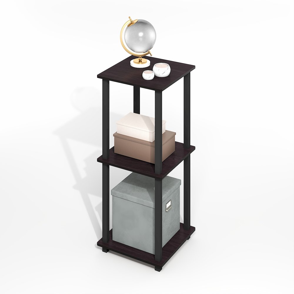 Simplistic End Table, Set of Two, Dark Mocha