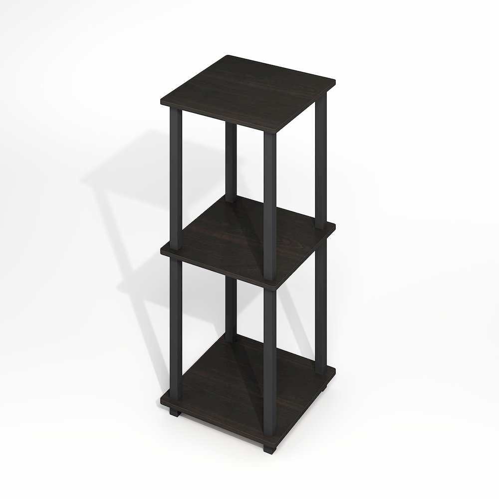 Simplistic End Table, Set of Two, Black Espresso/Black