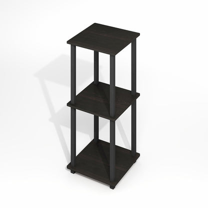 Simplistic End Table, Set of Two, Black Espresso/Black