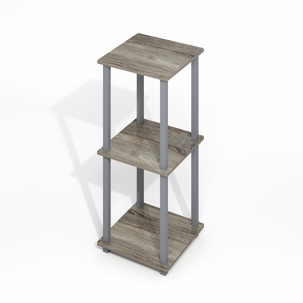 Simplistic End Table, Set of Two, Grey Oak/Grey