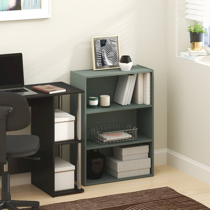 PASIR Book Shelf, 3-Tier Bookshelf, Bookcase, Sage Green