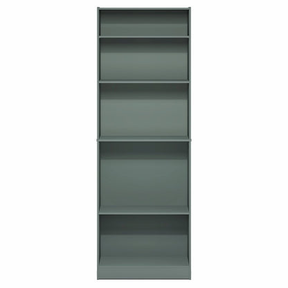 5-Tier Bookshelf, Bookcase, with Adjustable Shelves, Sage Green