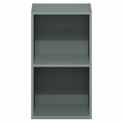PASIR Book Shelf, 2-Tier Modern Bookshelf, Open Shelves Bookcase, Sage Green