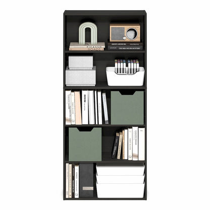 5-Tier Bookshelf, 52 Inch Tall Bookcase with Adjustable Shelf, Espresso