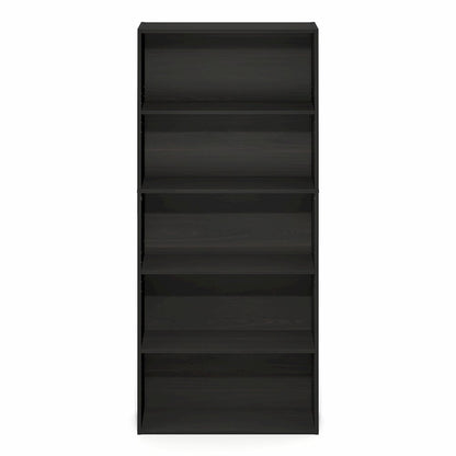 5-Tier Bookshelf, 52 Inch Tall Bookcase with Adjustable Shelf, Espresso