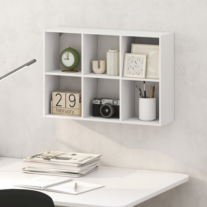 ROSSI 6-Cube Floating Shelves for Wall, Wall Mount Organizer, White