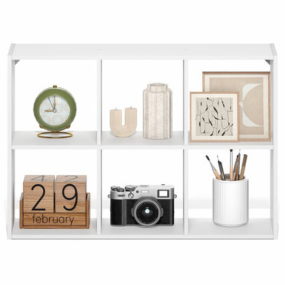 ROSSI 6-Cube Floating Shelves for Wall, Wall Mount Organizer, White