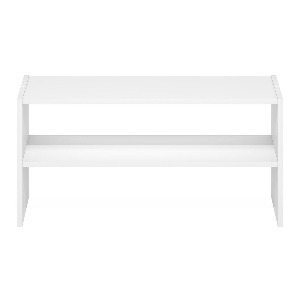 FANO Shoe Rack, 24-Inch Width Shoe Organizer, Stackable Shoe Storage, White