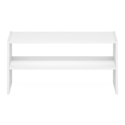 FANO Shoe Rack, 24-Inch Width Shoe Organizer, Stackable Shoe Storage, White
