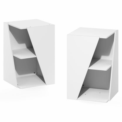 Stackable 2-in-1 Bookshelf, 4-Tier Corner Bookcase with Display Shelf