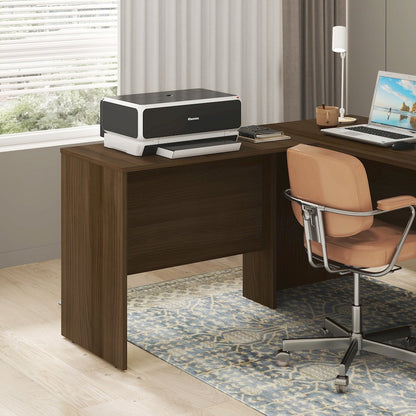35 Inch Rectangular Desk Return for Executive Desk, Modern Walnut