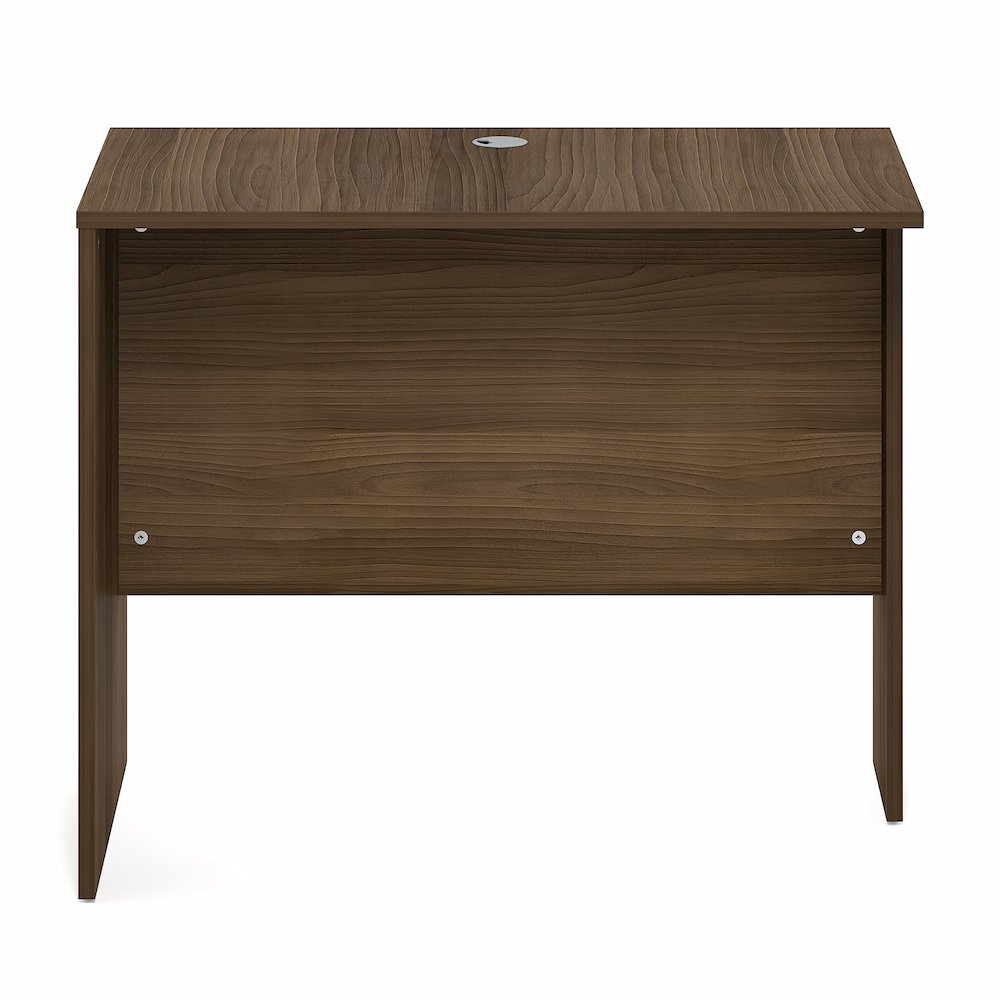 35 Inch Rectangular Desk Return for Executive Desk, Modern Walnut