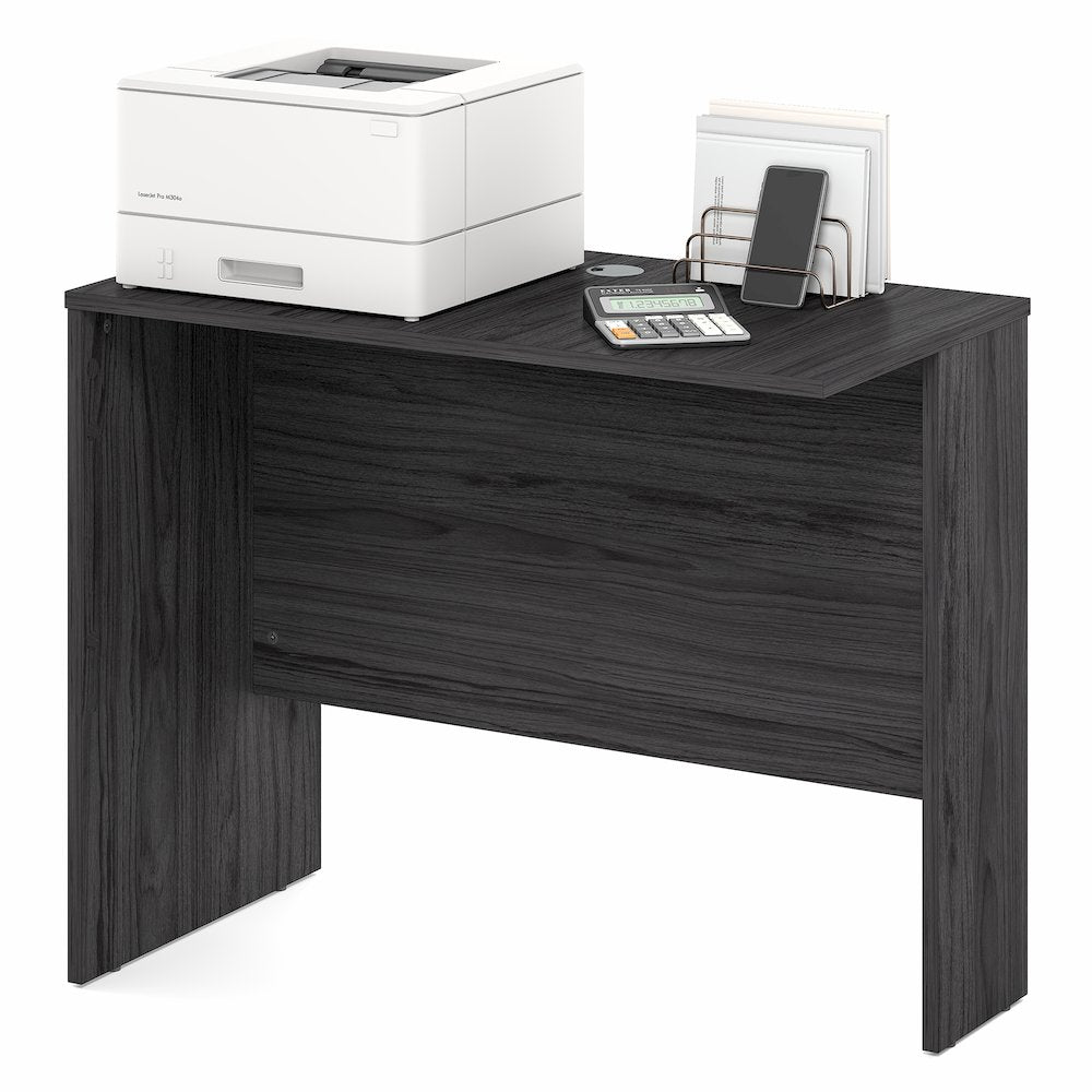 35 Inch Rectangular Desk Return for Executive Desk, Coastal Grey