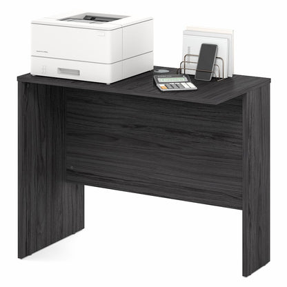 35 Inch Rectangular Desk Return for Executive Desk, Coastal Grey