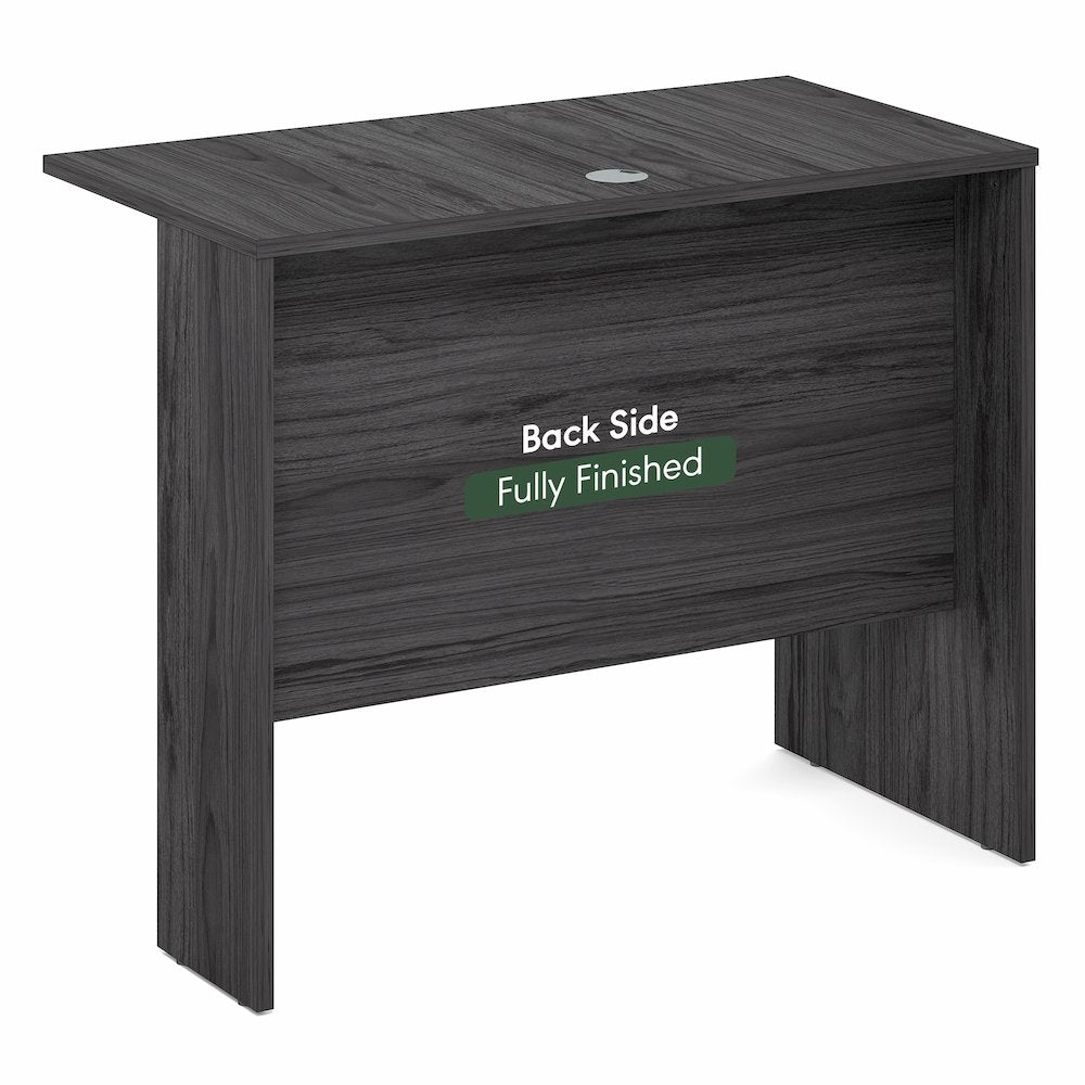 35 Inch Rectangular Desk Return for Executive Desk, Coastal Grey