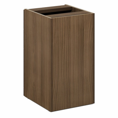 3-Drawer Fixed Pedestal Filing Cabinet, Soft-Close Drawers, Modern Walnut