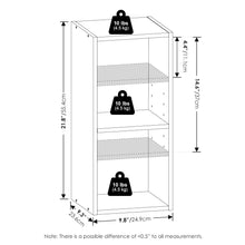 2-Tier Narrow Bookshelf, Bookcase with 10-In Width Storage Shelf, Amber Pine
