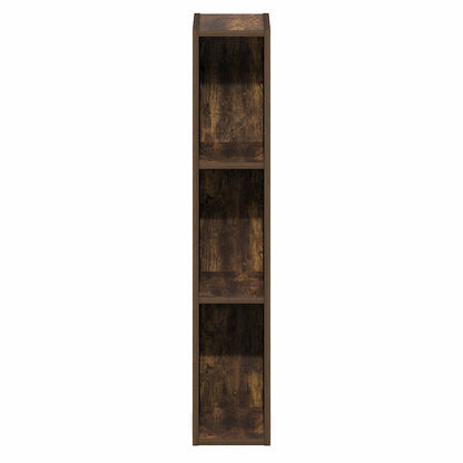 3-Tier Narrow Bookshelf, Bookcase with 6-In Width Storage Shelf, Amber Pine