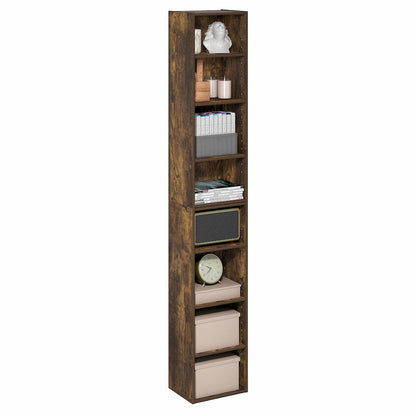 8-Tier Bookshelf, Bookcase with Open Shelf, Amber Pine