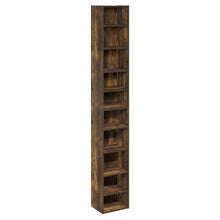 10-Tier Bookshelf, Bookcase with Open Shelf, Amber Pine