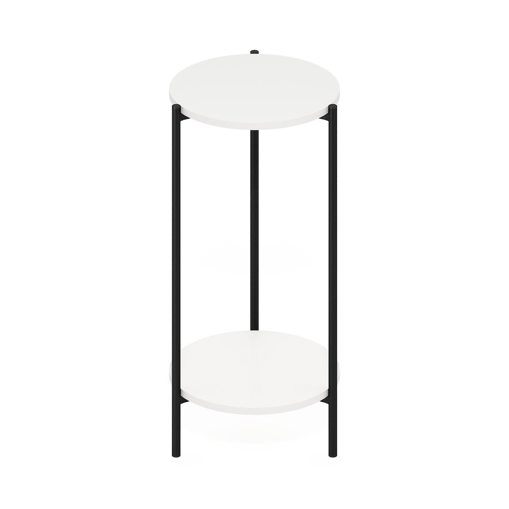 BESI Plant Stand Indoor Outdoor, 2-Tier Round, White