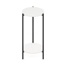 BESI Plant Stand Indoor Outdoor, 2-Tier Round, White