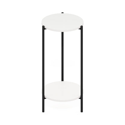 BESI Plant Stand Indoor Outdoor, 2-Tier Round, White