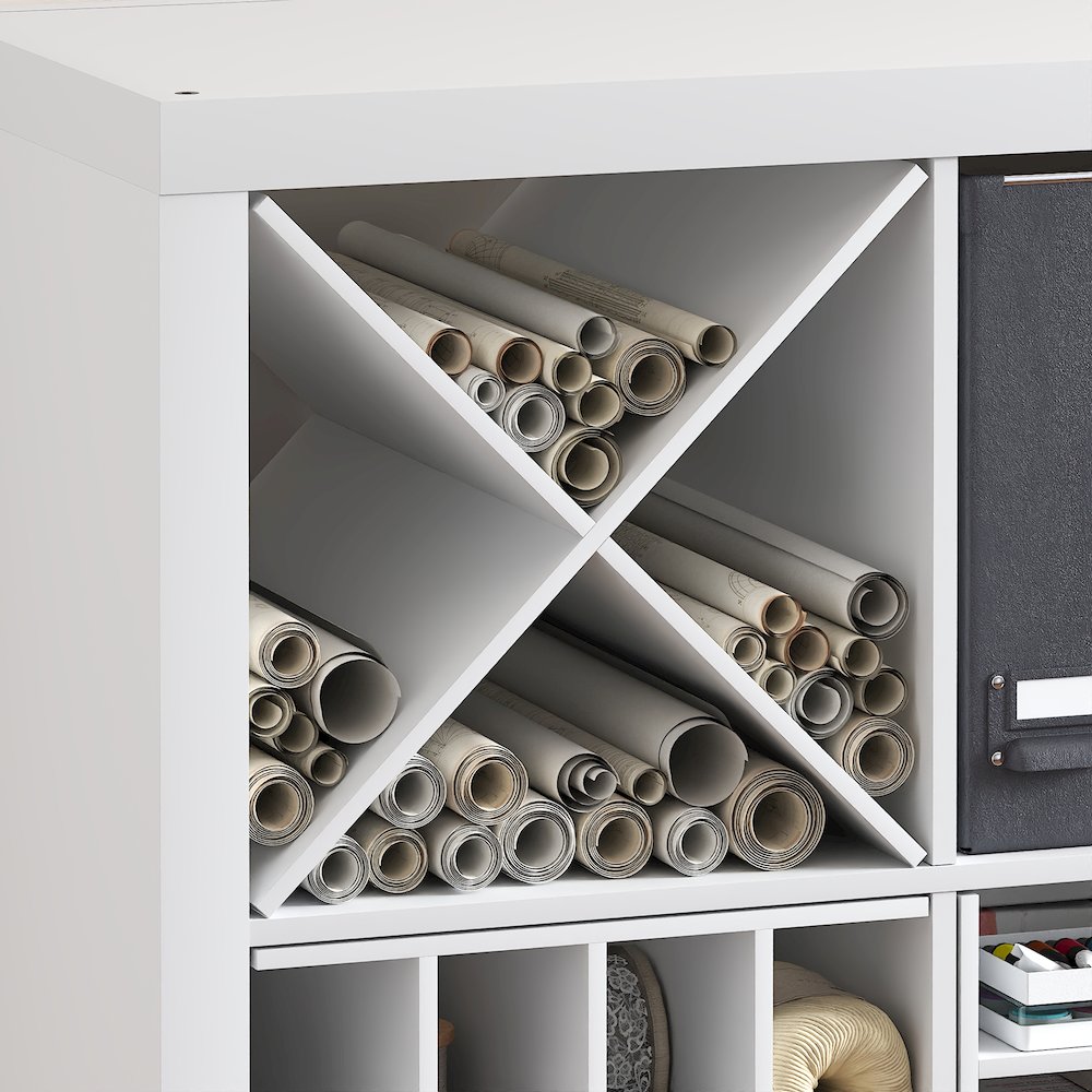 X-Shelf Cube Organizer, 3-Shelf Accessory, Fits into Furinno Triple Thick Cubes