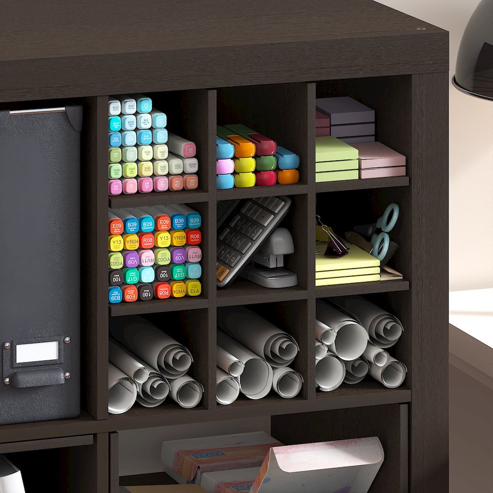 9-Compartment Cube Organizer, Fits into Furinno Triple Thick Cubes