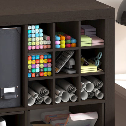 9-Compartment Cube Organizer, Fits into Furinno Triple Thick Cubes